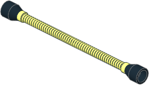 Hose Flexible  8.5L without Tabs with Black Ends Pattern