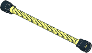 Hose Flexible  8.5L with Tabs with Black Ends Pattern