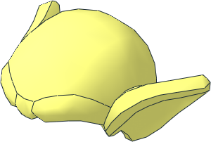 Minifig Headdress Bald with Large Pointed Ears