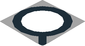 ~Sticker  0.9 x  1.8 with Grey Indicators on White Background - Ring with Lever