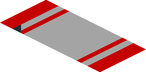 ~Sticker  0.8 x  1.6 with Black and Grey Headlamp on Red Background Right -  Second Face