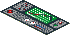 Sticker  1.9 x  3.8 with Indicators on Black and Grey Background