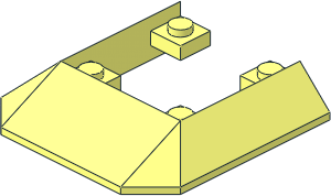 Slope Brick 33/45  6 x  6 with  4 x  4 Cutout