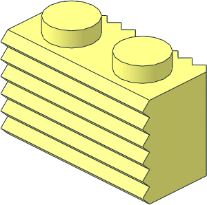 Brick  1 x  2 with Grille