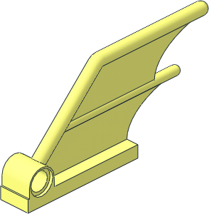 Tail  7 x  1 x  2.667 Bat Style with Offset Peghole
