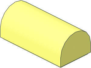 Brick  1 x  2 x  0.667 with Curved Top