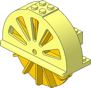 Fabuland Paddle Wheeler with Yellow Wheel