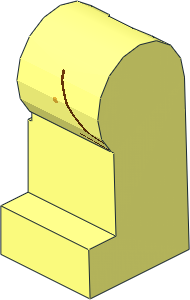 Minifig Leg Left with Reddish Brown Pocket and Metallic Gold Rivet Pattern