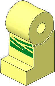 Minifig Leg Right with Green Knee Straps Pattern