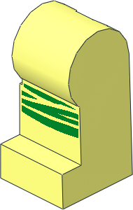 Minifig Leg Left with Green Knee Straps Pattern