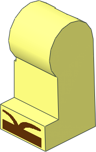 Minifig Leg Left with Reddish Brown Sandals Pattern