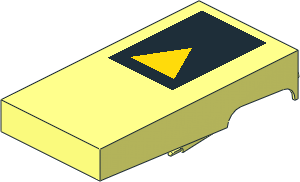 ~Electric Switch: Key Right with Yellow Triangle Up Pattern