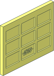 ~Garage Door Flat Back with Rear Cross