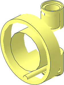 ~Technic Steering Wheel Bearing with 2 Pegholes and 2 Axleholes Arms Centre