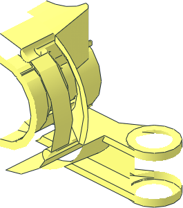 ~Technic Steering Wheel Bearing with 2 Pegholes and 2 Axleholes Arms Half