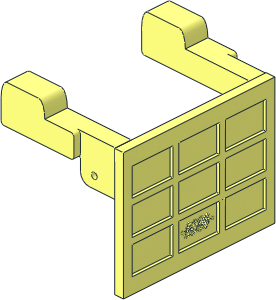 Garage Door Flat Back with Rear Cross with Counterweights with Pin Hole