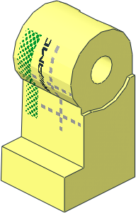 Minifig Leg Right with Racing Suit with Black AMG Logo, Green Halftone and Grey Dotted Lines Pattern (Needs Work)
