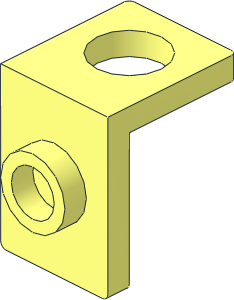 ~Bracket  1 x  1 -  1 x  1 Thick with Stud Hole (Obsolete)