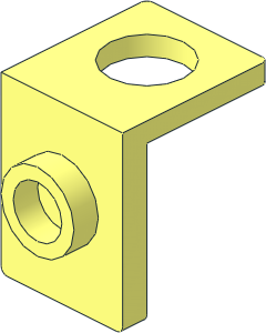 Bracket  1 x  1 -  1 x  1 Thick with Stud Hole