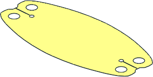 Sheet Fabric Oval 10 x  5