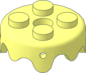 Plate Round  2.5 x  2.5 with Melting Drops on Sides
