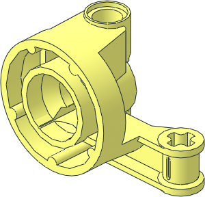 Technic Steering Wheel Bearing with 2 Pegholes and 2 Axleholes Arms