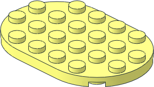 Plate  4 x  6 with Rounded Ends