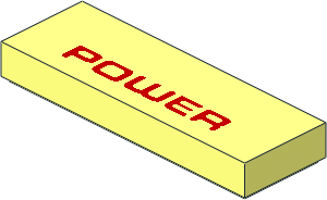 Tile  1 x  3 with Red "POWER" Pattern