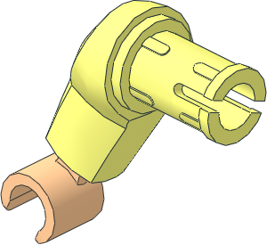 Minifig Arm Half Giant Right with Friction Pin and Light Nougat Hand Pattern