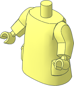 Minifig Torso Half Giant with Arms