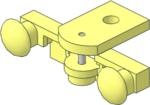 Train Buffer Beam with Closed Buffer Bottom for Sealed Magnet with Screw (Type 3)