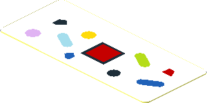 Sticker  0.7 x  1.7 with Lego Store Shopping Bag with Bricks