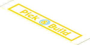 Sticker  1.0 x  5.7 with "Pick & Build"