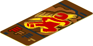 Sticker  1.7 x  0.7 with Trainer Card with Red Ninjago Minifigure and Text Box