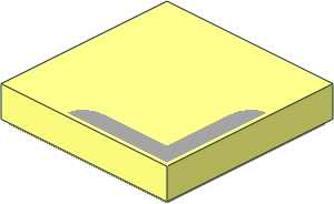 Tile  2 x  2 with Light Bluish Grey Corner Stripe Pattern