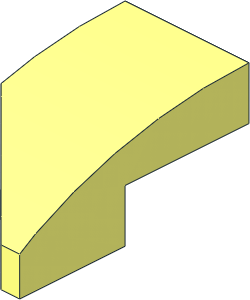 Slope Brick Curved  2 x  1 with Cutout Right