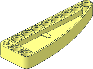 Technic Beam  3 x  9 Liftarm Bent 90 Quarter Ellipse