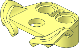 Minifig Armour Shoulder Pads with Tiered Fins and  2 Vertical Pin Holes on Back