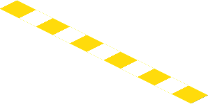 Sticker  0.7 x  7.9 with White and Yellow Stripes