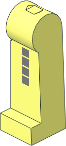 Minifig Leg Left Long with Open Hole with 4 Silver Square Pattern