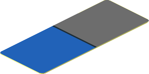 Sticker  1.8 x  0.7 with Dark Bluish Grey and Blue Rectangle