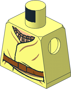 Minifig Torso with SW Layered Shirt, Belt and Pouches Pattern