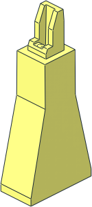 ~Minifig Shoe Platform  2 x  1 x  3 with Leg Snap