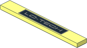 Tile  1 x  8 with "LO-TECH" Pattern
