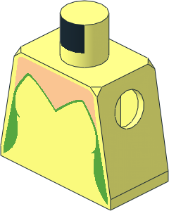 Minifig Torso with Strapless Top with Light Nougat Neck Pattern