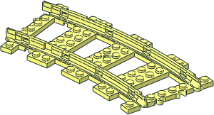 ~Train Track  9V Curved - Plastic Part