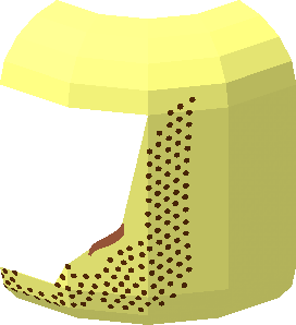 ~Minifig Head with Stubble Beard, Eyebrows and Smile/Angry 2-Sided Pattern - Quarter