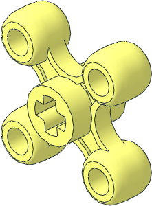 Technic Gear  4 Knob 45°