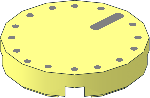 Tile  2 x  2 Round with Knob Pattern