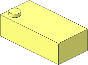 Brick Braille 2 x 4 with 1 Stud (DOTS-1)